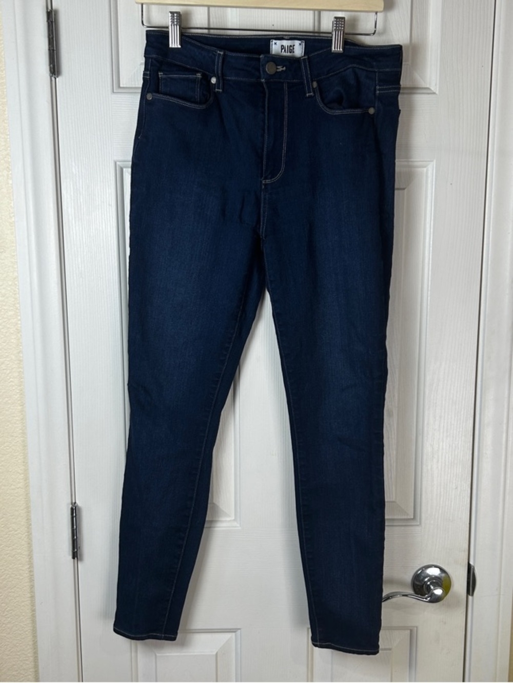 PAIGE Hoxton Ankle Jeans Dark Wash Skinny Stretch Denim Size 30